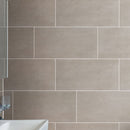 Gridscale gris 12x24 matte ceramic floor and wall tile NGRIDGRI1224 product shot wall view