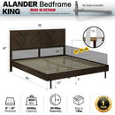 Alander Solid Wood Bed Frame