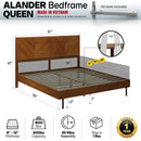 Alander Solid Wood Bed Frame
