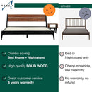 [Buy 1 Get 1] Callisto Solid Wood Bed Frame and Nightstand
