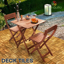 Solid Wood Deck Tiles Set 10