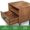 Savana Solid Wood Single-Drawer Nightstand