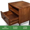 Savana Solid Wood Single-Drawer Nightstand