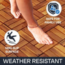 Solid Wood Deck Tiles Set 10