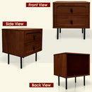 Savana Solid Wood 2-Drawer Nightstand