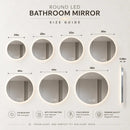 Round Backlit LED BATHROOMS Vanity  Mirrors With Dimmable Lights