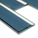 Haiku sapphire beveled 11.73x11.73 multi surface mesh mounted mosaic tile SMOT-GLSST-HASABE8MM product shot profile view