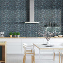 Harbor celeste interlocking 11.75 in x 12 in glass meshmounted mosaic tile SMOT-GLSIL-HARCEL6MM prod shot closeup view