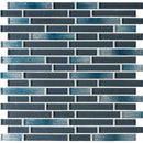 Harbor celeste interlocking 11.75X12 glass mesh mounted mosaic tile SMOT-GLSIL-HARCEL6MM product shot multiple tiles close up view