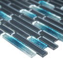 Harbor celeste interlocking 11.75X12 glass mesh mounted mosaic tile SMOT-GLSIL-HARCEL6MM product shot profile view