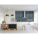 Harbor celeste interlocking 11.75X12 glass mesh mounted mosaic tile SMOT-GLSIL-HARCEL6MM product shot wall view