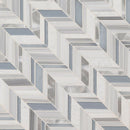 Harlow chevron 11.48 x 12.5 glass stone metal blend mesh mounted mosaic tile SMOT-SGLSMT-HARCHE8MM product shot angle view