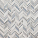 Harlow chevron 11.48 x 12.5 glass stone metal blend mesh mounted mosaic tile SMOT-SGLSMT-HARCHE8MM product shot wall view