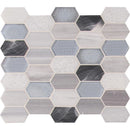 Harlow picket 11.5X12.4 multi surface mesh mounted mosaic tile SMOT-SGLSMT-HARPK8MM product shot multiple tiles close up view