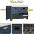 Hausvita 32" Storage Bench for Entryway, Shoe Bench with Storage Removable Basket and 2 Drawers