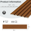 Hausvita 48 x 6 inch WPC Slat Wall Panel (16 Pack)