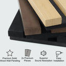 Hausvita Acoustic Solid Wood Slat Wall Panels ( 2 Panels Per Box ) -Wholesale