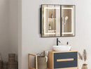 Hausvita Framed Recessed LED Light Bathroom Medicine Cabinet -medium