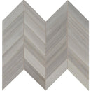 Havenwood platinum chevron 12X15 glazed porcelain mesh mounted mosaic tile NHAVPLACHE12X15 product shot multiple tiles close up view