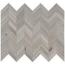 Havenwood platinum chevron 12X15 glazed porcelain mesh mounted mosaic tile NHAVPLACHE12X15 product shot multiple tiles top view