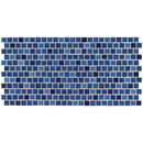Hawaiian blue 11.81X11.81 glass mesh mounted mosaic tile SMOT-GLSB-HAWBLU4MM product shot multiple tiles top view