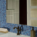 Hawaiian Blue11.81in.x11.81in. Glass Mesh Mounted Mosaic Tile SMOT-GLSB-HAWBLU4MM product shot bathroom view