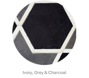 HEXAGON – Modern Patterned Rug in Organic Hide