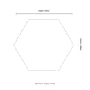 Hexley ecru 9x10.5 hexagon matte porcelain field tile  msi collection NHEXECR9X10.5HEX product shot measurement view