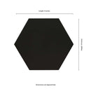Hexley graphite 9x10.5 hexagon matte porcelain field tile  msi collection NHEXGRA9X10.5HEX product shot measurement view