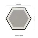 Hexley hive 9x10.5 hexagon matte porcelain field tile  msi collection NHEXHIV9X10.5HEX product shot measurement view