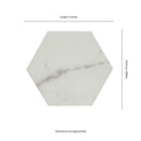 Hexley marbello 9x10.5 hexagon matte porcelain field tile  msi collection NHEXMAR9X10.5HEX product shot measurement view