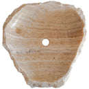 Honey Onyx Stone Rustic Vessel Sink NTRVS21 random size bathroom top view