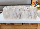 Honey Onyx Rectangular Above Vanity Bathroom Sink Polished Interior Hand-chiseled Exterior (W)13" (L)16" (H)5.5" side view
