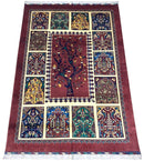 Hand-Knotted Afghani Tree of Life Wool Rug – 6’6″  x  9’6″