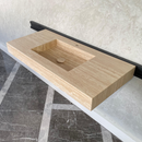 HANDCRAFTED CUSTOM TRAVERTINE SINK (TR-072)