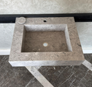 HANDCRAFTED CUSTOM TUNDRA GREY MARBLE SINK (NS-041)