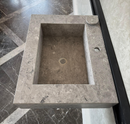 HANDCRAFTED CUSTOM TUNDRA GREY MARBLE SINK (NS-041)