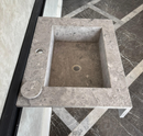 HANDCRAFTED CUSTOM TUNDRA GREY MARBLE SINK (NS-041)