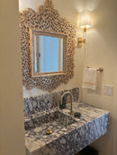 HANDCRAFTED CUSTOM CALACATTA VIOLA MARBLE SINK (NS-096)