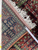 Hand-Knotted Bukharayi Rug – Brown 59” x 40” | Traditional Afghani Wool Rug