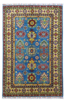Hand-Knotted Afghani Kazak Wool Rug – 3’11″  x  6’0″