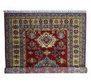 Hand-Knotted Afghani Kazak Wool Rug – 4’9″  x  6’8″
