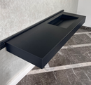 HANDCRAFTED INFINITY ABSOLUTE BLACK HIGH ENGINEERED STONE SINK (ES-096)