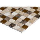 Ibiza blend 12X12 glass and stone mesh mounted mosaic tile SMOT-SGLS-IB-8MM product shot profile view