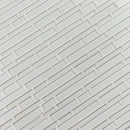 Ice interlocking 12X12 glass mesh mounted mosaic tile SMOT-GLSIL-IC8MM product shot multiple tiles angle view