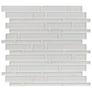 Ice interlocking 12X12 glass mesh mounted mosaic tile SMOT-GLSIL-IC8MM product shot multiple tiles close up view