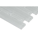 Ice interlocking 12X12 glass mesh mounted mosaic tile SMOT-GLSIL-IC8MM product shot profile view