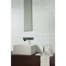 Ice interlocking 12X12 glass mesh mounted mosaic tile SMOT-GLSIL-IC8MM product shot wall view