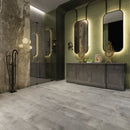 Laminate Hardwood 7.75" Wide, 72" RL, 12mm Thick Textured Summa Intrepid Nickel Floors - Mazzia Collection product shot living room view