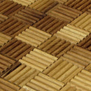 Iroko Madlen Mesh-mounted Wood Mosaic Wall Tile 984005 angle view